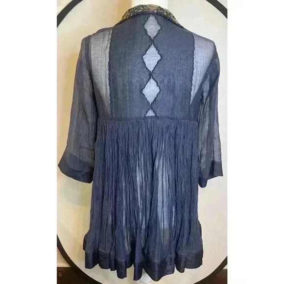 Pero Women’s Cardigan Silk Embellished Beaded Tunic Blouse Handmade Designer 36 - Picture 2 of 9